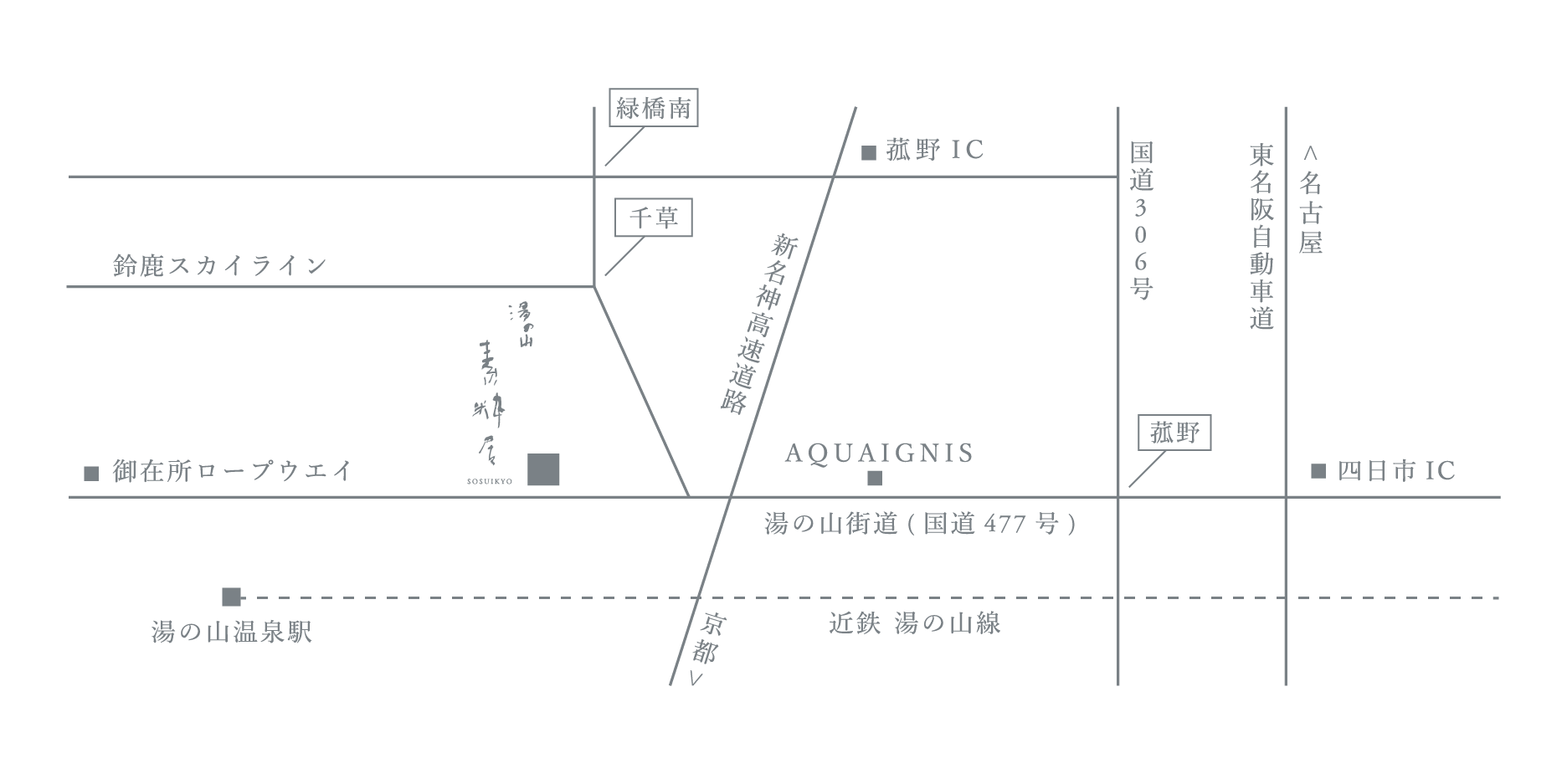 素粋居周辺地図